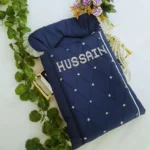 Luxury Baby Carry Nest with Customized Name Design in Navy Blue